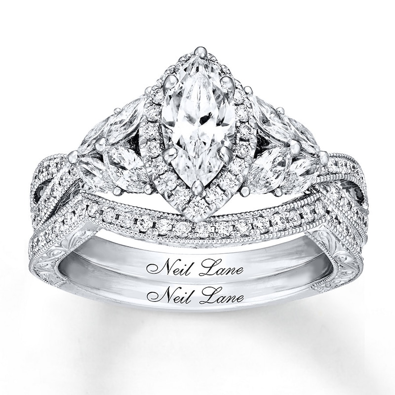 Main Image 1 of Neil Lane Bridal Set 1-1/2 ct tw Diamonds 14K White Gold