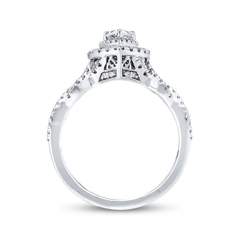 Main Image 8 of Neil Lane Bridal Ring 7/8 ct tw Pear-Shaped Diamonds 14K White Gold