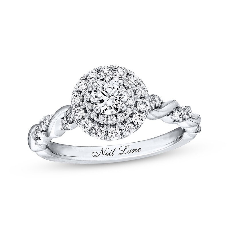 Neil Lane Engagement Ring 3/4 ct tw Diamonds 14K White Gold