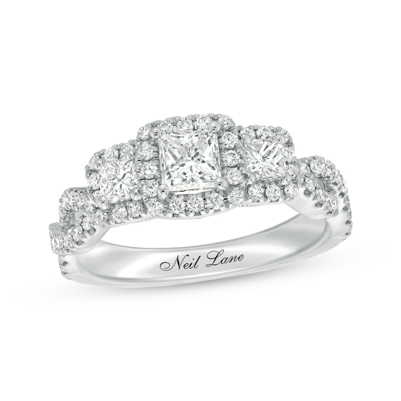 Neil Lane Engagement Ring 1-1/8 ct tw Diamonds 14K White Gold with 360