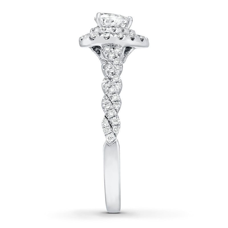 Neil Lane Diamond Engagement Ring 3/4 ct tw Heart & Round-cut 14K White Gold