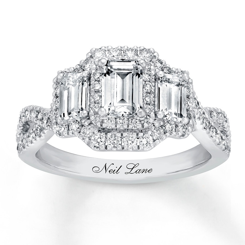 Main Image 1 of Neil Lane Diamond Engagement Ring 1-1/2 ct tw Diamonds 14K White Gold