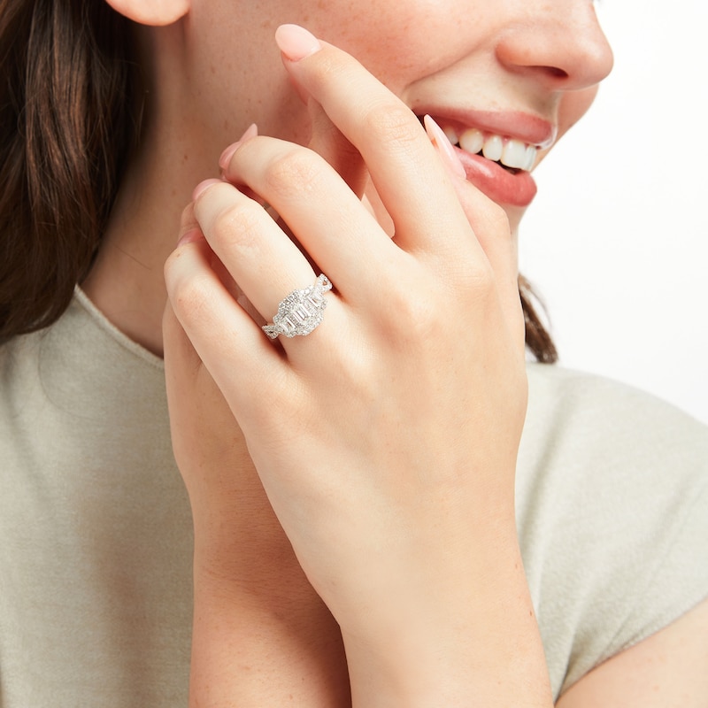 Main Image 4 of Neil Lane Diamond Engagement Ring 1-1/2 ct tw Diamonds 14K White Gold