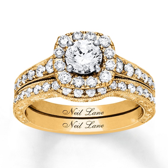 Neil Lane Bridal Set 1-1/2 ct tw Diamonds 14K Yellow Gold | Kay