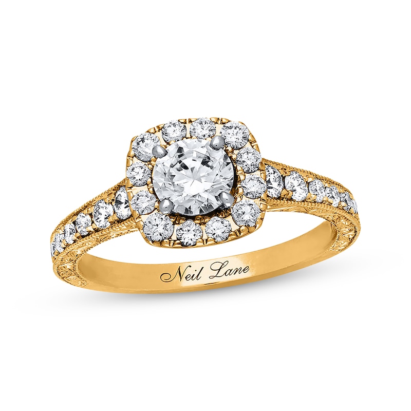 Neil Lane Engagement Ring 1-1/6 ct tw Diamonds 14K Yellow Gold