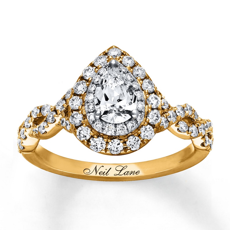 Neil Lane Diamond Engagement Ring 1-1/8 ct tw 14K Two-Tone Gold