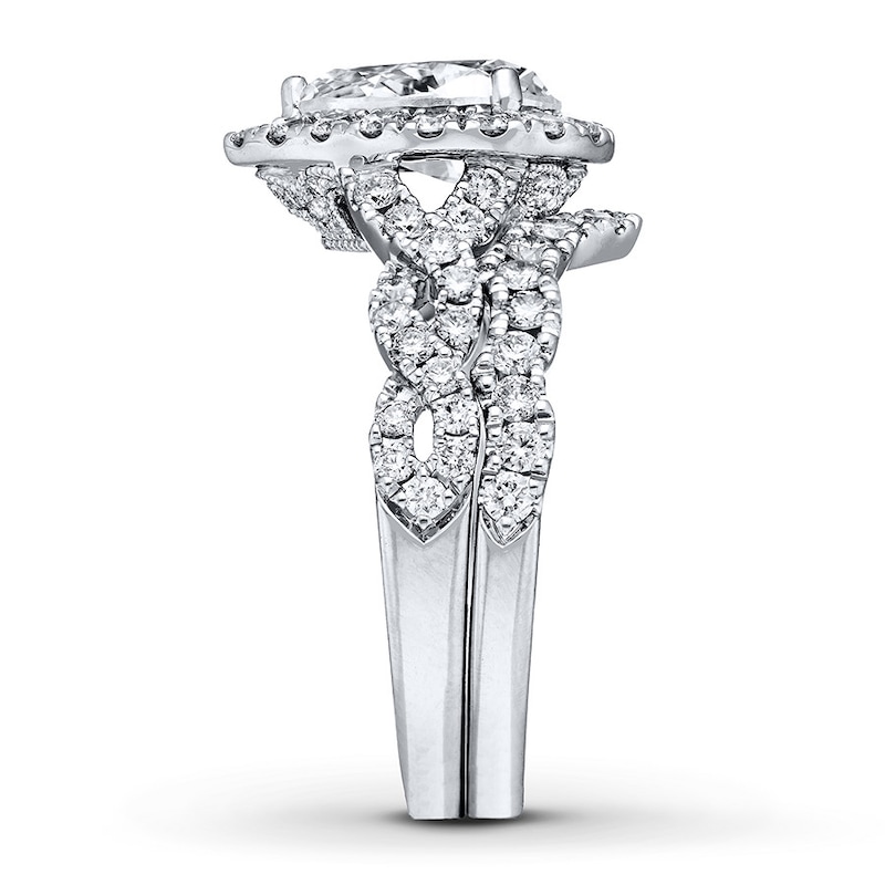Main Image 3 of Neil Lane Diamond Bridal Set 2-3/8 ct tw Pear & Round-cut 14K White Gold