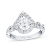 Neil Lane Diamond Engagement Ring 2-1/8 ct tw Pear & Round-cut 14K White Gold