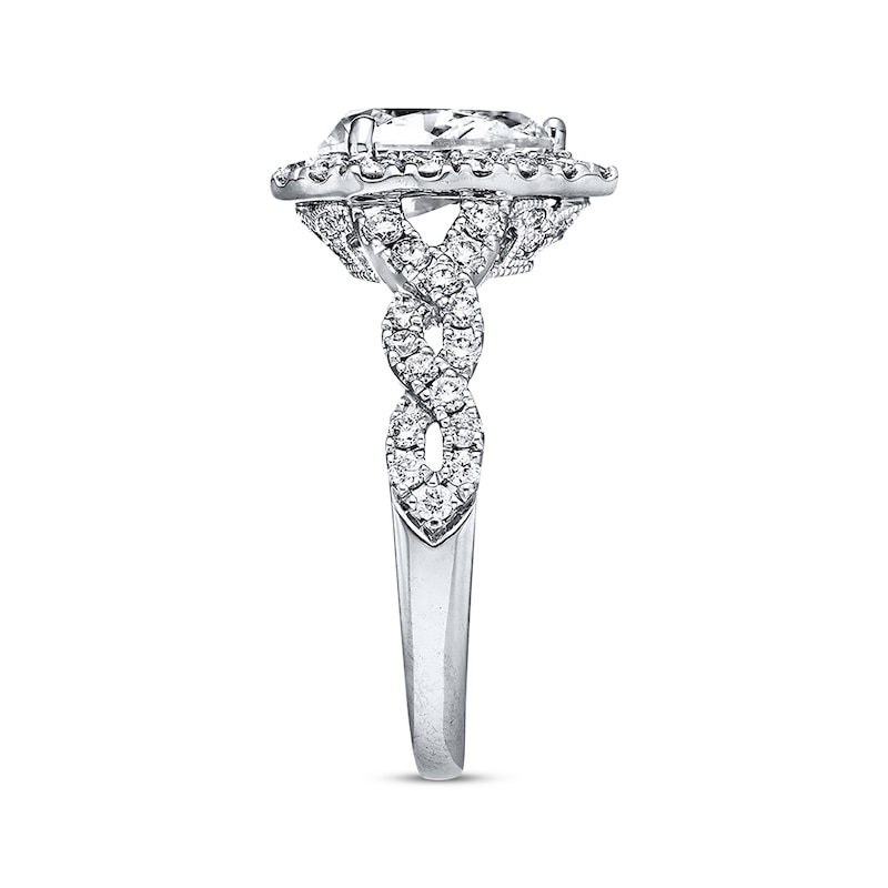 Main Image 2 of Neil Lane Diamond Engagement Ring 2-1/8 ct tw Pear & Round-cut 14K White Gold