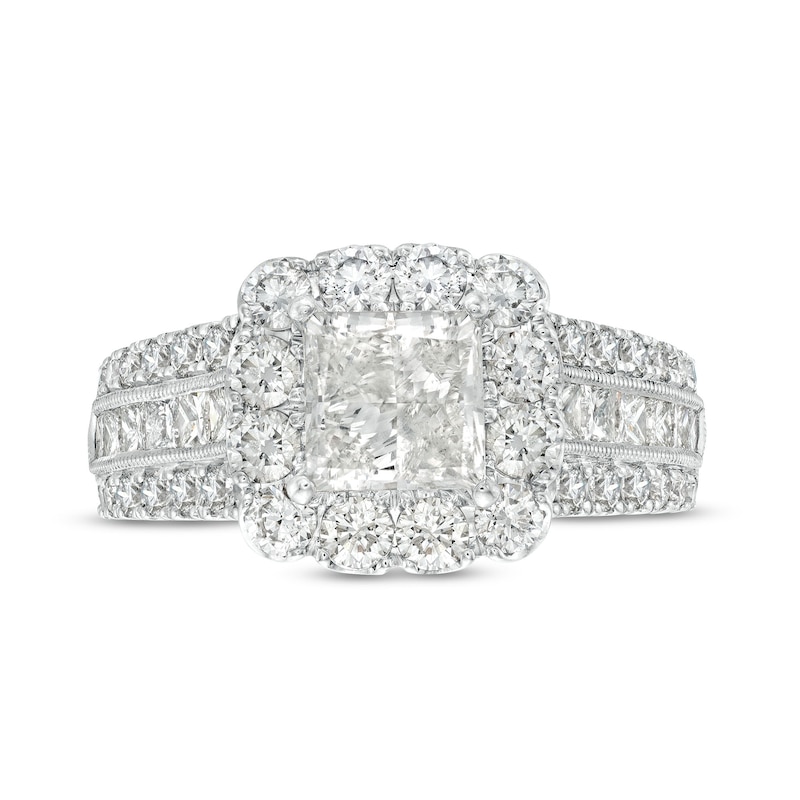 Main Image 3 of Neil Lane Princess-cut Diamond Engagement Ring 3 ct tw 14K White Gold