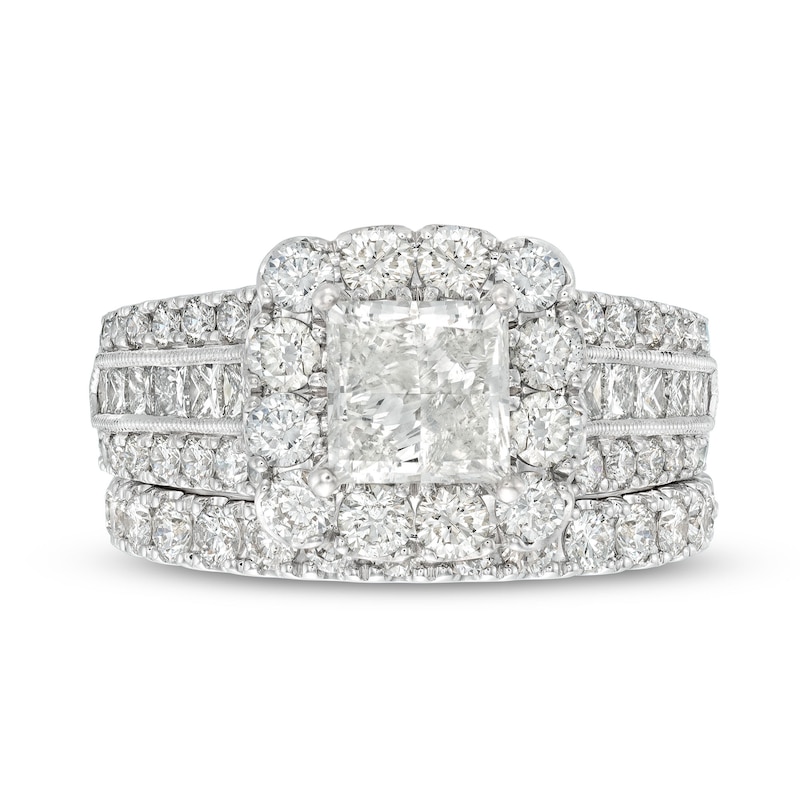 Main Image 6 of Neil Lane Princess-cut Diamond Engagement Ring 3 ct tw 14K White Gold