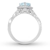 Thumbnail Image 1 of Neil Lane Aquamarine Engagement Ring 3/4 cttw Pear & Round-cut 14K White Gold