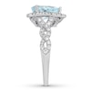 Thumbnail Image 3 of Neil Lane Aquamarine Engagement Ring 3/4 cttw Pear & Round-cut 14K White Gold