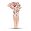 Neil Lane Morganite Bridal Set 1 ct tw Diamonds 14K Rose Gold