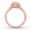 Thumbnail Image 5 of Neil Lane Morganite Engagement Ring 3/4 ct tw Pear & Round-cut 14K Rose Gold