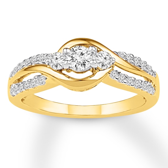 Diamond Engagement Ring 1/2 ct tw Round-cut 14K Yellow Gold | Rings Clearance | Clearance | Kay