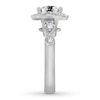 Thumbnail Image 2 of Black & White Diamond Engagement Ring 1 carat tw 10K White Gold