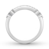 Thumbnail Image 1 of Diamond Wedding Band 1/5 ct tw Round-cut 10K White Gold