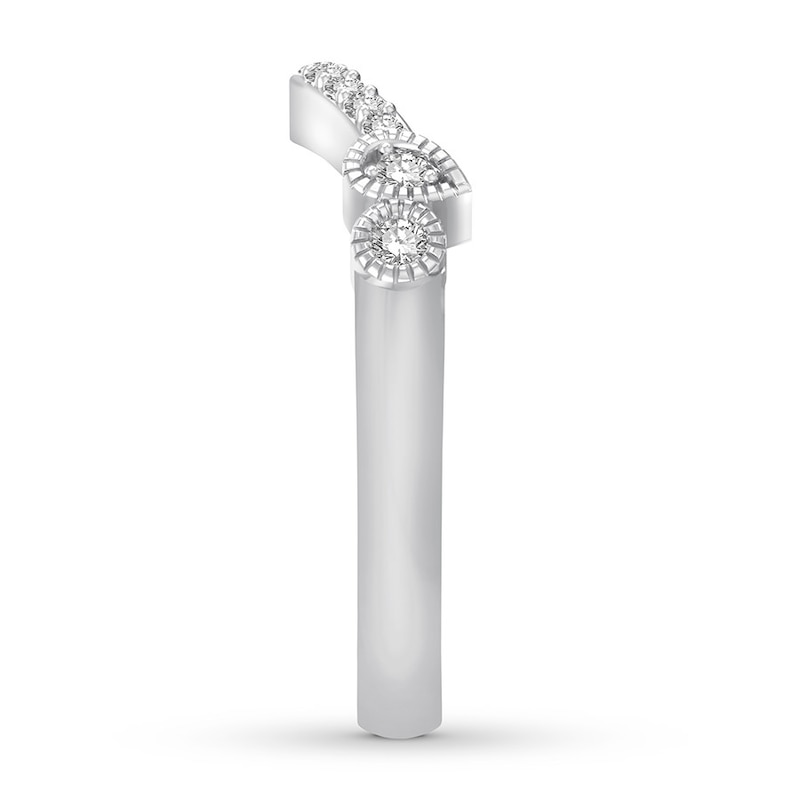 Diamond Wedding Band 1/5 ct tw Round-cut 10K White Gold