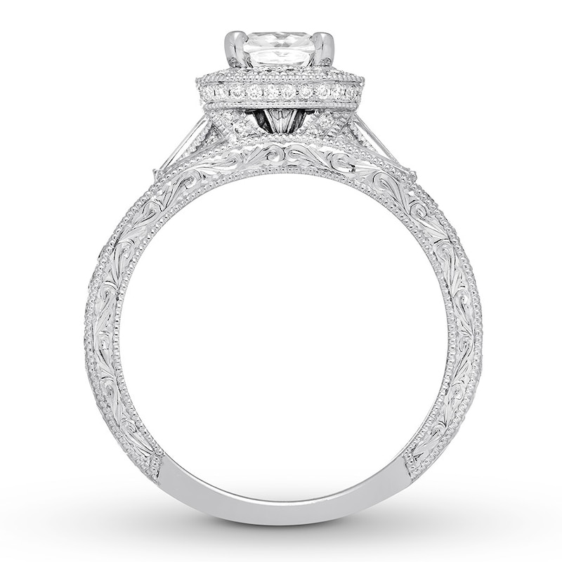 Main Image 2 of Neil Lane Diamond Bridal Set 2 ct tw Cushion, Baguette & Round-cut 14K White Gold