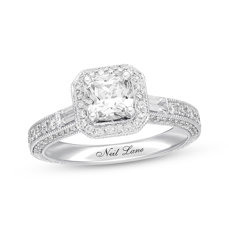 Main Image 4 of Neil Lane Cushion-cut Diamond Engagement Ring 1-5/8 ct tw 14K White Gold
