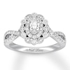 Neil Lane Oval-Shaped Diamond Engagement Ring 5/8 ct tw 14K White Gold