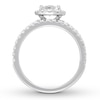 Neil Lane Diamond Bridal Set 1-5/8 ct tw Pear & Round-cut 14K White Gold