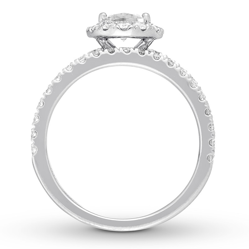 Neil Lane Diamond Bridal Set 1-5/8 ct tw Pear & Round-cut 14K White Gold