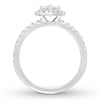Thumbnail Image 1 of Neil Lane Diamond Engagement Ring 1-1/4 ct tw Pear & Round-cut 14K White Gold