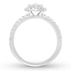 Thumbnail Image 2 of Neil Lane Diamond Engagement Ring 1-1/4 ct tw Pear & Round-cut 14K White Gold