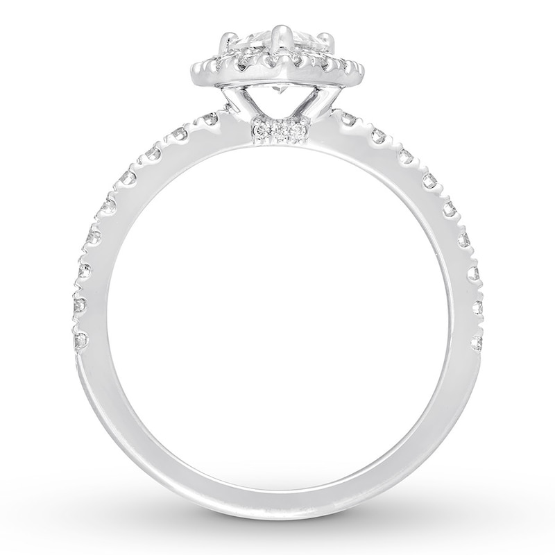 Main Image 2 of Neil Lane Diamond Engagement Ring 1-1/4 ct tw Pear & Round-cut 14K White Gold