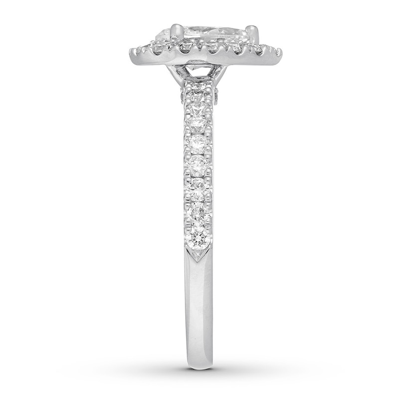 Main Image 3 of Neil Lane Diamond Engagement Ring 1-1/4 ct tw Pear & Round-cut 14K White Gold