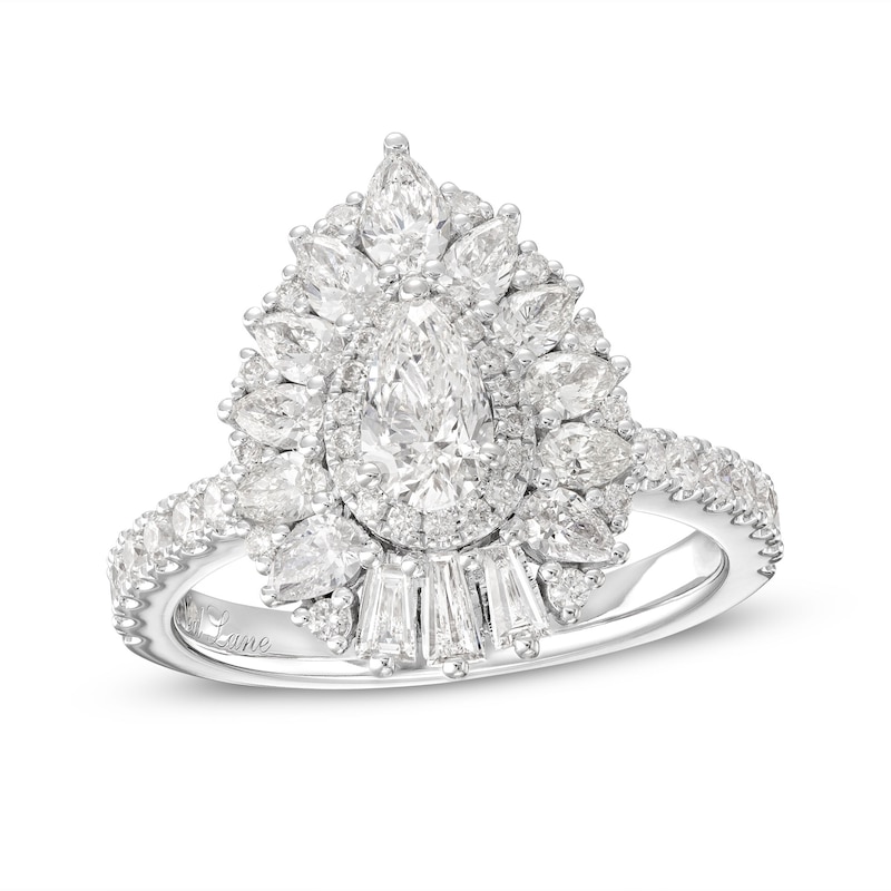 Main Image 1 of Neil Lane Pear-Shaped Diamond Engagement Ring 1-7/8 ct tw 14K White Gold