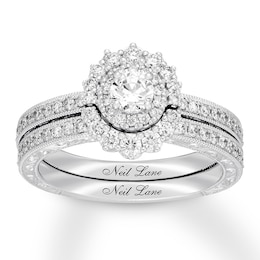 Neil Lane Diamond Bridal Set 3/4 ct tw Round-cut 14K White Gold