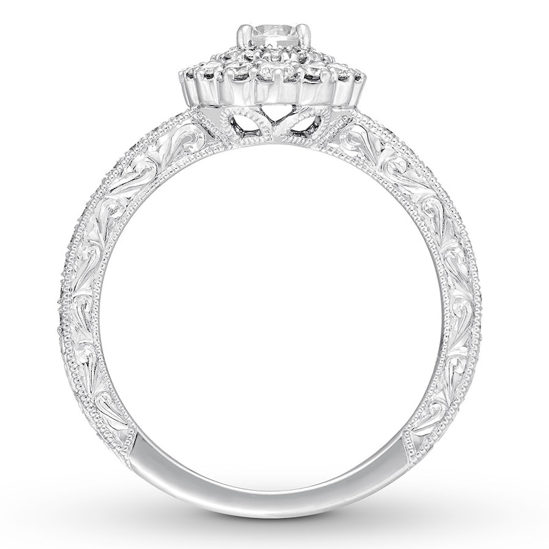 Main Image 5 of Neil Lane Round Diamond Engagement Ring 1/2 ct tw 14K White Gold