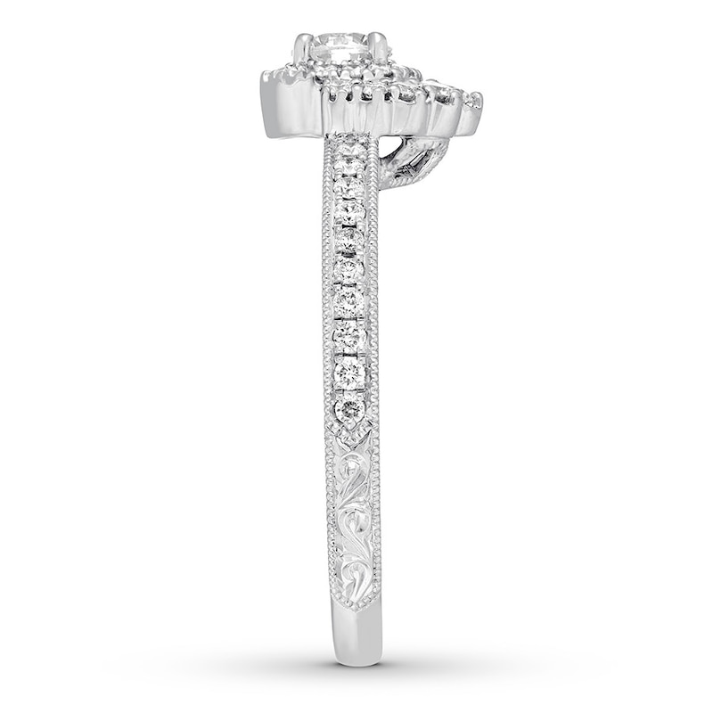 Main Image 6 of Neil Lane Round Diamond Engagement Ring 1/2 ct tw 14K White Gold