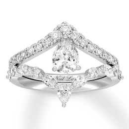 Neil Lane Diamond Bridal Set 1-3/4 ct tw Pear & Round-cut 14K White Gold