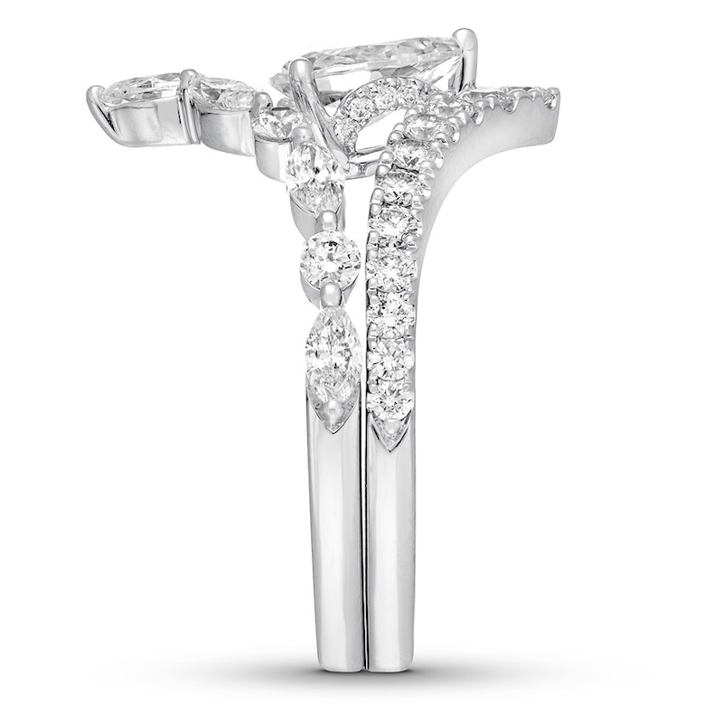 Main Image 3 of Neil Lane Diamond Bridal Set 1-3/4 ct tw Pear & Round-cut 14K White Gold