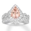 Thumbnail Image 1 of Neil Lane Morganite Bridal Set 1 ct tw Diamonds 14K White Gold