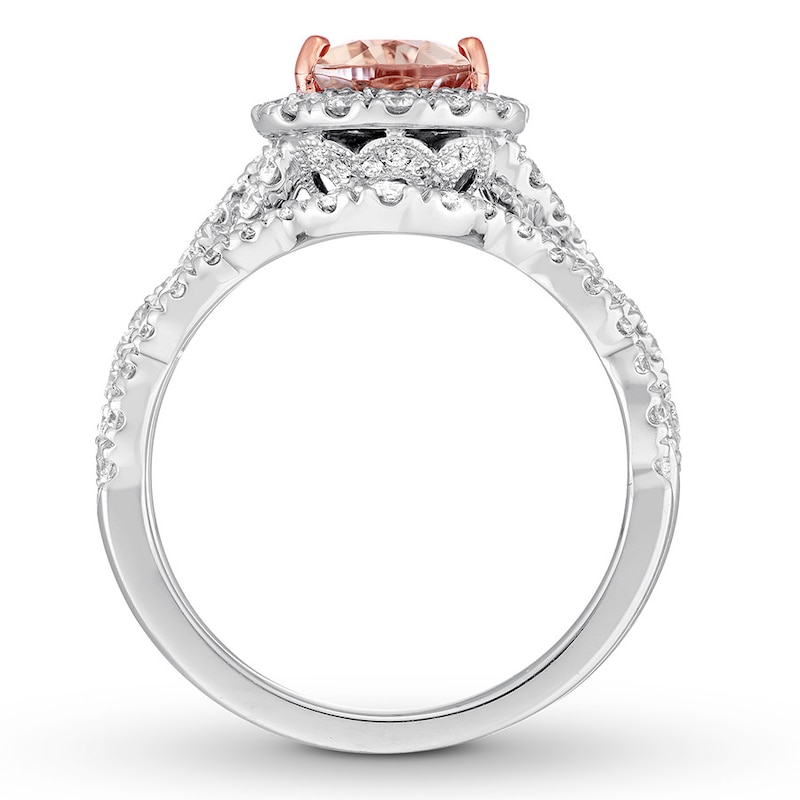Main Image 2 of Neil Lane Morganite Bridal Set 1 ct tw Diamonds 14K White Gold