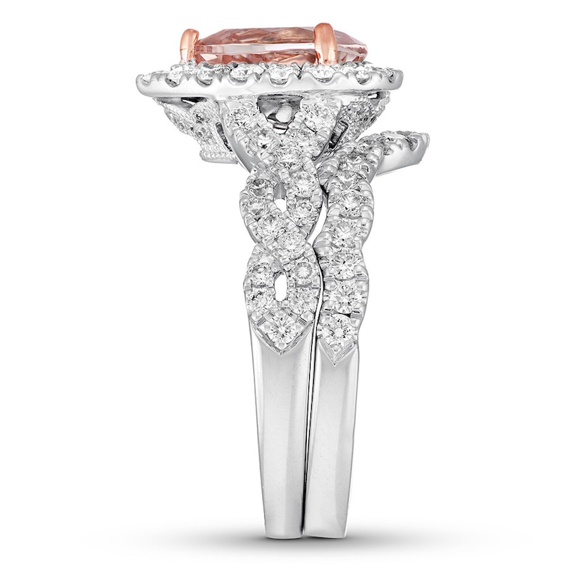 Main Image 3 of Neil Lane Morganite Bridal Set 1 ct tw Diamonds 14K White Gold