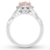 Thumbnail Image 5 of Neil Lane Morganite Engagement Ring 3/4 ct tw Pear & Round-cut 14K White Gold