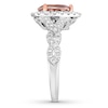 Neil Lane Morganite Engagement Ring 3/4 ct tw Pear & Round-cut 14K White Gold