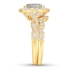Thumbnail Image 3 of Neil Lane Aquamarine Bridal Set 1 cttw Diamonds 14K Yellow Gold