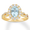 Thumbnail Image 0 of Neil Lane Aquamarine Engagement Ring 3/4 cttw Diamonds 14K Yellow Gold