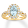 Thumbnail Image 4 of Neil Lane Aquamarine Engagement Ring 3/4 cttw Diamonds 14K Yellow Gold
