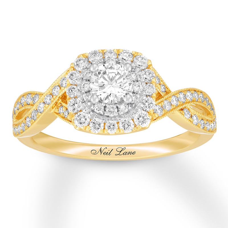 Neil Lane Engagement Ring 7/8 ct tw Diamonds 14K Two-Tone Gold with 360