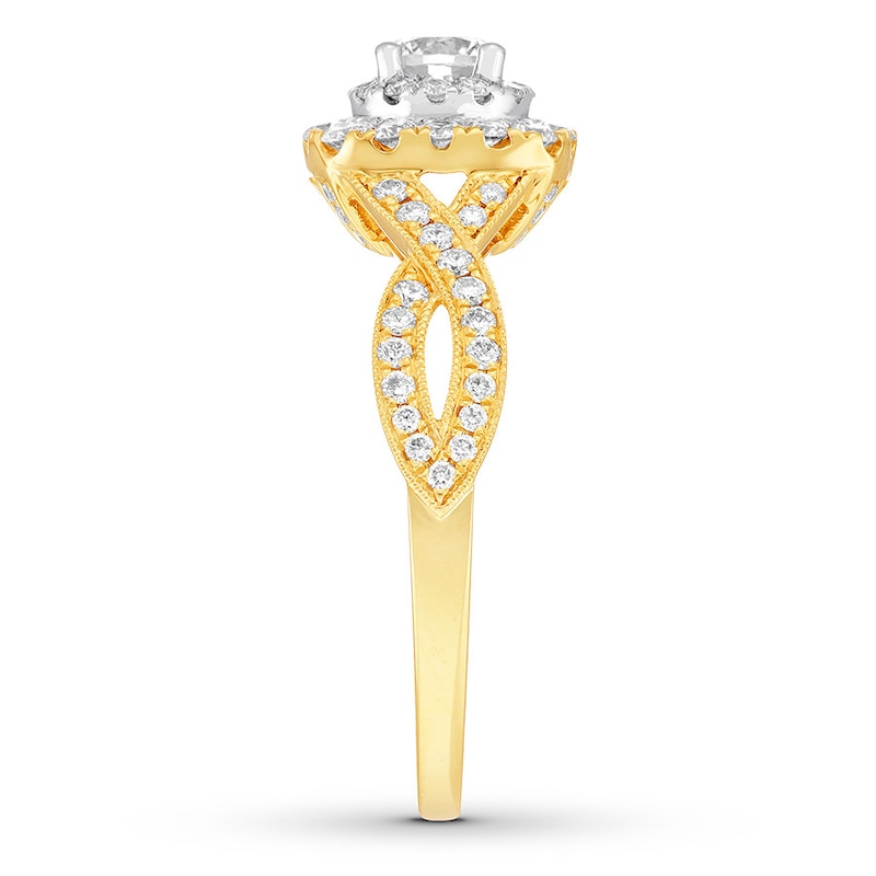 Neil Lane Engagement Ring 7/8 ct tw Diamonds 14K Two-Tone Gold