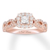 Thumbnail Image 1 of Neil Lane Engagement Ring 5/8 ct tw Princess-cut 14K Rose Gold