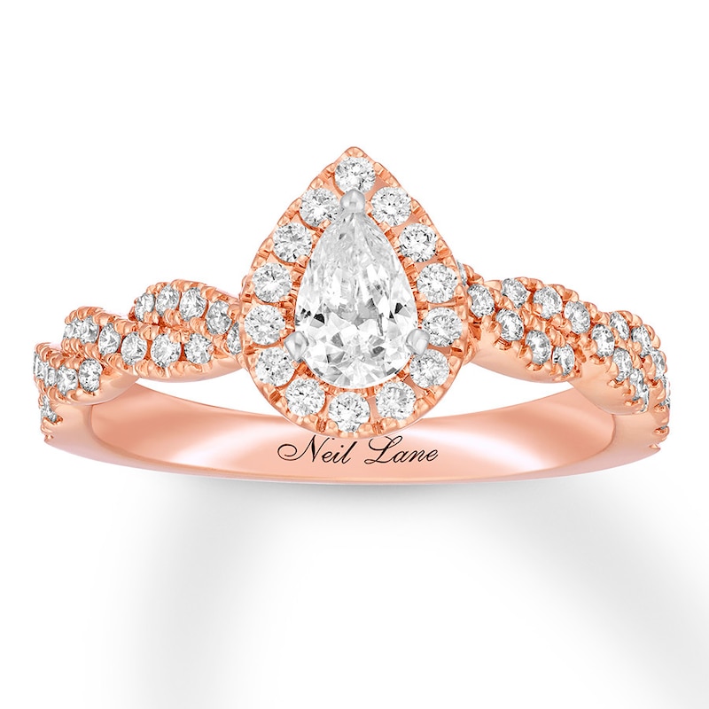 Neil Lane Engagement Ring 3/4 ct tw Diamonds 14K Rose Gold with 360